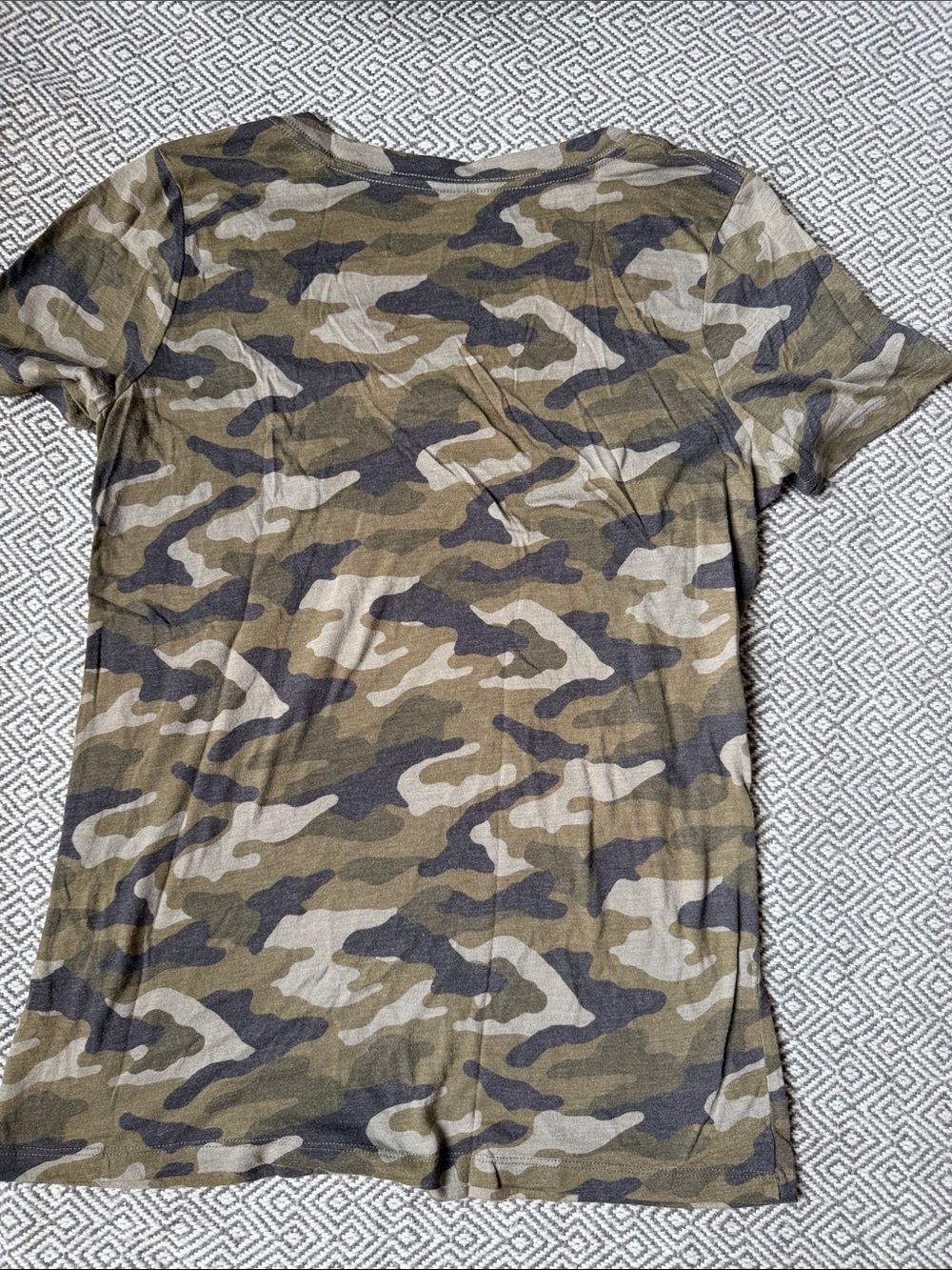 Arizona Jean Company Camo V-Neck Short Sleeve Tee - Olive, Khaki, Black - Picture 5 of 9